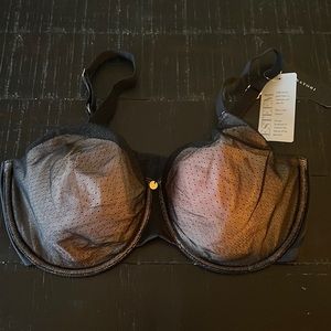 NWT Natori Esteem Full Figure Seamless Underwire Bra. Size 36 DD. Black/Cafe.